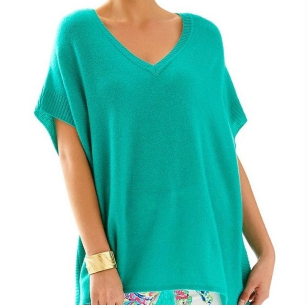Lilly Pulitzer • 100% Cashmere Chloe Poncho Sweater Size XS/S